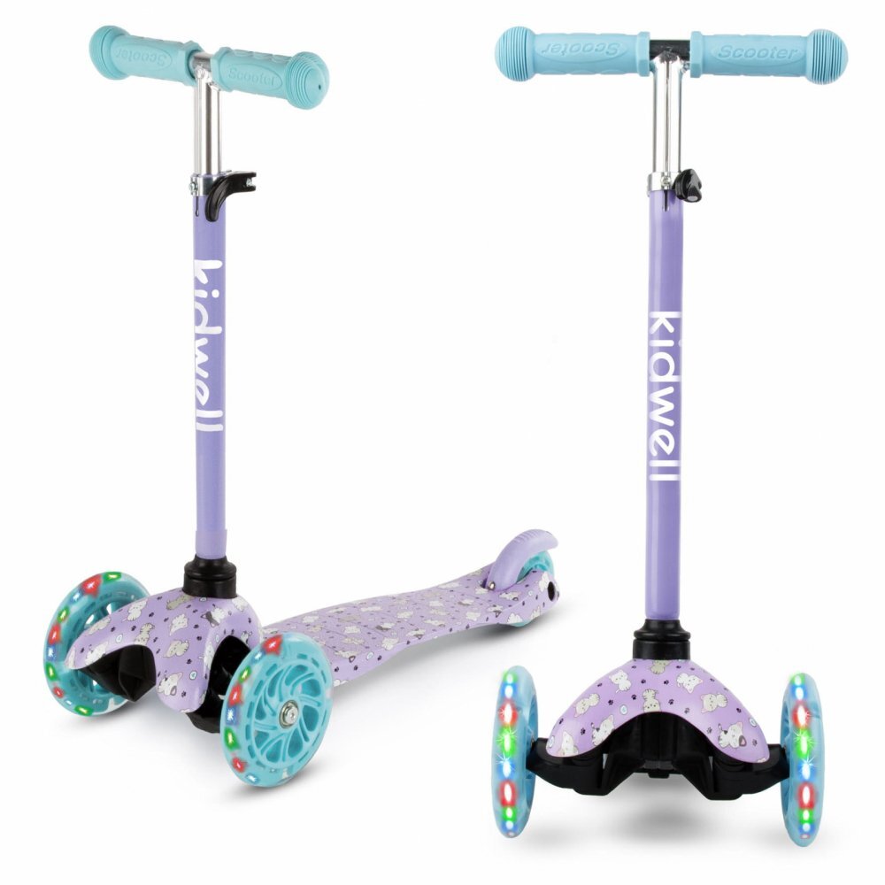 Kidwell Trotineta pentru copii Uno Kitty reglabila roti luminoase 3+ ani pana la 25 kg