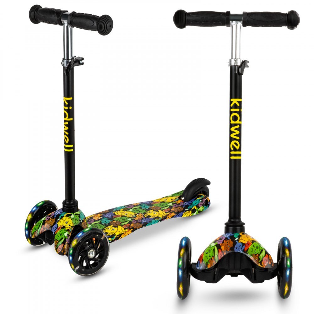 Kidwell Trotineta pentru copii Uno Orbital cu 3 roti ultra usoara 1.8 kg roti Led reglabila 3+ ani