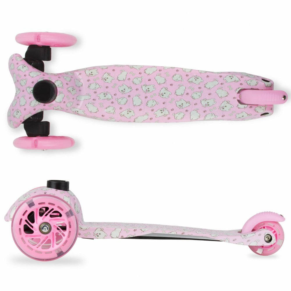 Kidwell Trotineta pentru copii Uno Puppy reglabila roti luminoase 3+ ani pana la 25 kg
