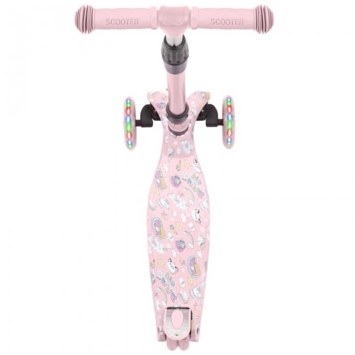 Kidwell Trotineta pentru copii Vento Unicorn pliabila cu suspensie roti cu led ghidon din aluminiu reglabil greutate admisa 50 kg varsta 3 ani+