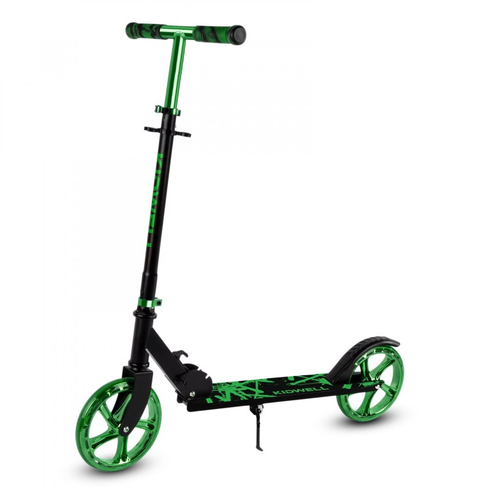 Kidwell Trotineta pliabila Blast Light Green roti mari 200 mm rulmenti ABEC-7 ultra usoara 3.8 kg 100 kg 8+ ani