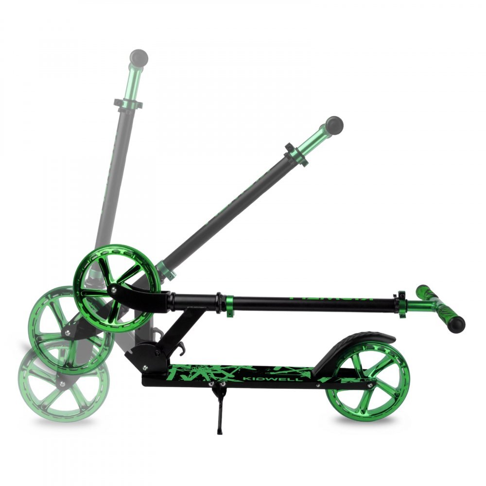 Kidwell Trotineta pliabila Blast Light Green roti mari 200 mm rulmenti ABEC-7 ultra usoara 3.8 kg 100 kg 8+ ani