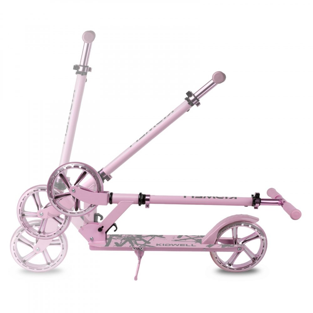 Kidwell Trotineta pliabila Blast Light Pink roti mari 200 mm rulmenti ABEC-7 ultra usoara 3.8 kg 100 kg 8+ ani