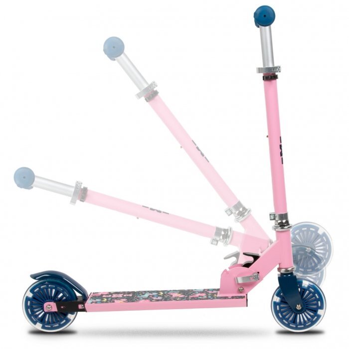 Kidwell Trotineta pliabila WXM Skipo Unicorncu 2 roti LED pliabila ghidon reglabil din aluminiu greutate suportata 50 kg varsta 3 ani+