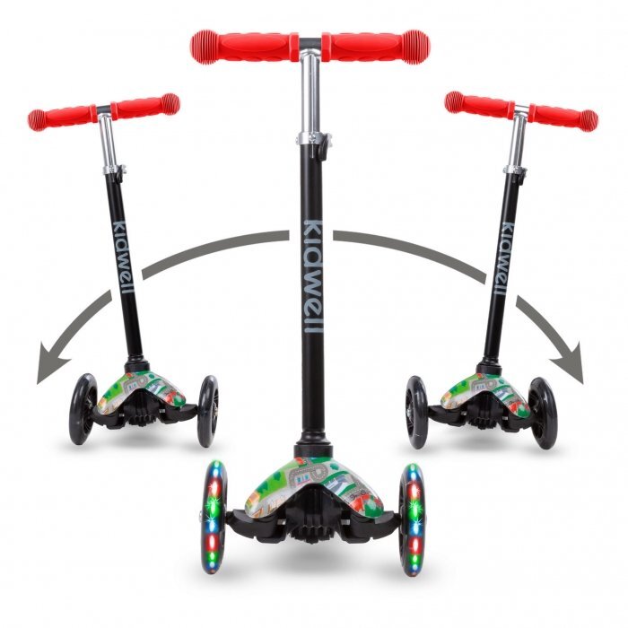 Kidwell Trotineta uno City lumini LED ghidon reglabil din aluminiu greutatea admisa 25 kg varsta 3 ani+