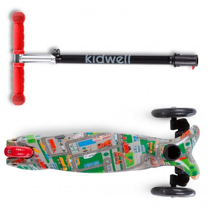 Kidwell Trotineta uno City lumini LED ghidon reglabil din aluminiu greutatea admisa 25 kg varsta 3 ani+