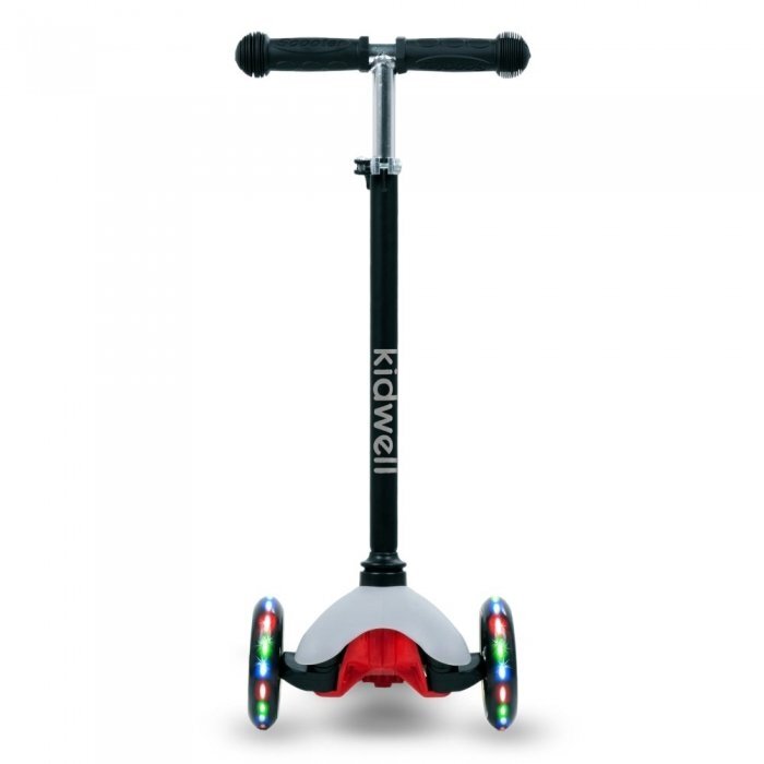 Kidwell Trotineta Uno Gri cu led ghidon din aluminiu reglabil greutate admisa 25 kg varsta 3 ani+