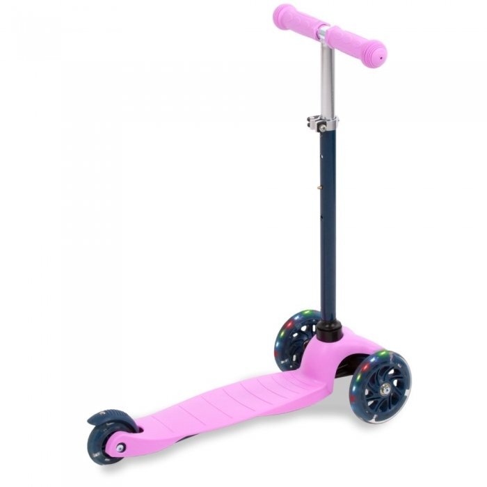 Kidwell Trotineta Uno Violet cu led ghidon din aluminiu reglabil greutate admisa 25 kg varsta 3 ani+