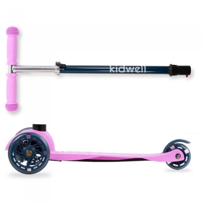 Kidwell Trotineta Uno Violet cu led ghidon din aluminiu reglabil greutate admisa 25 kg varsta 3 ani+