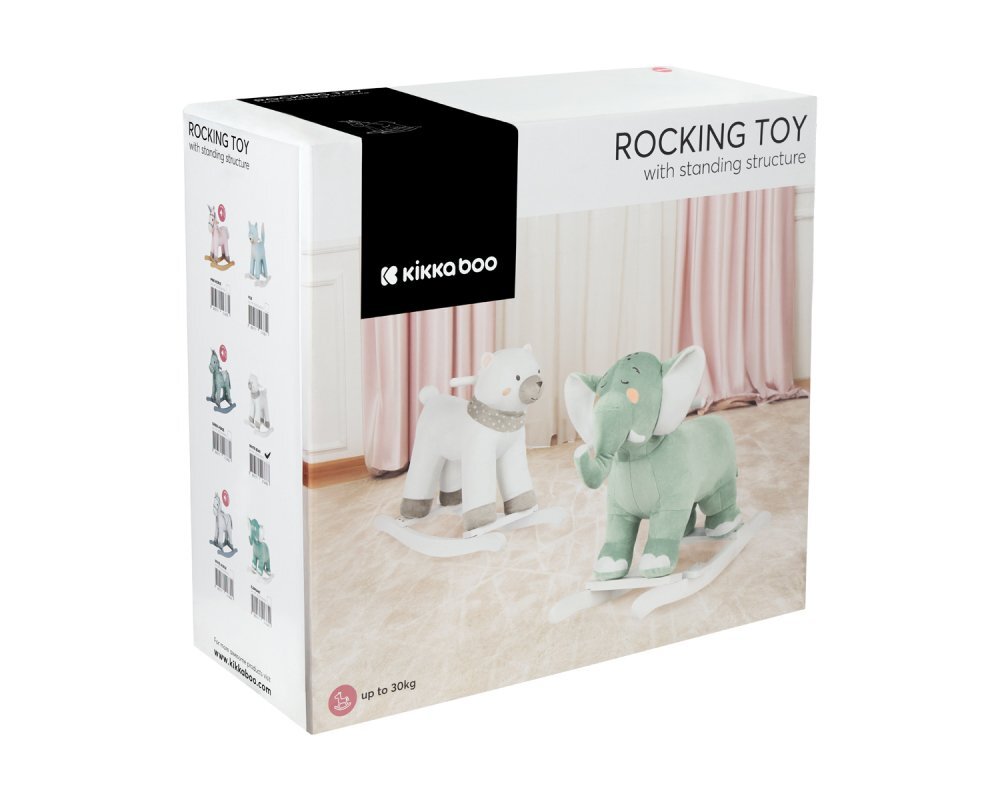 KikkaBoo Balansoar din plus cu baza din lemn Elephant