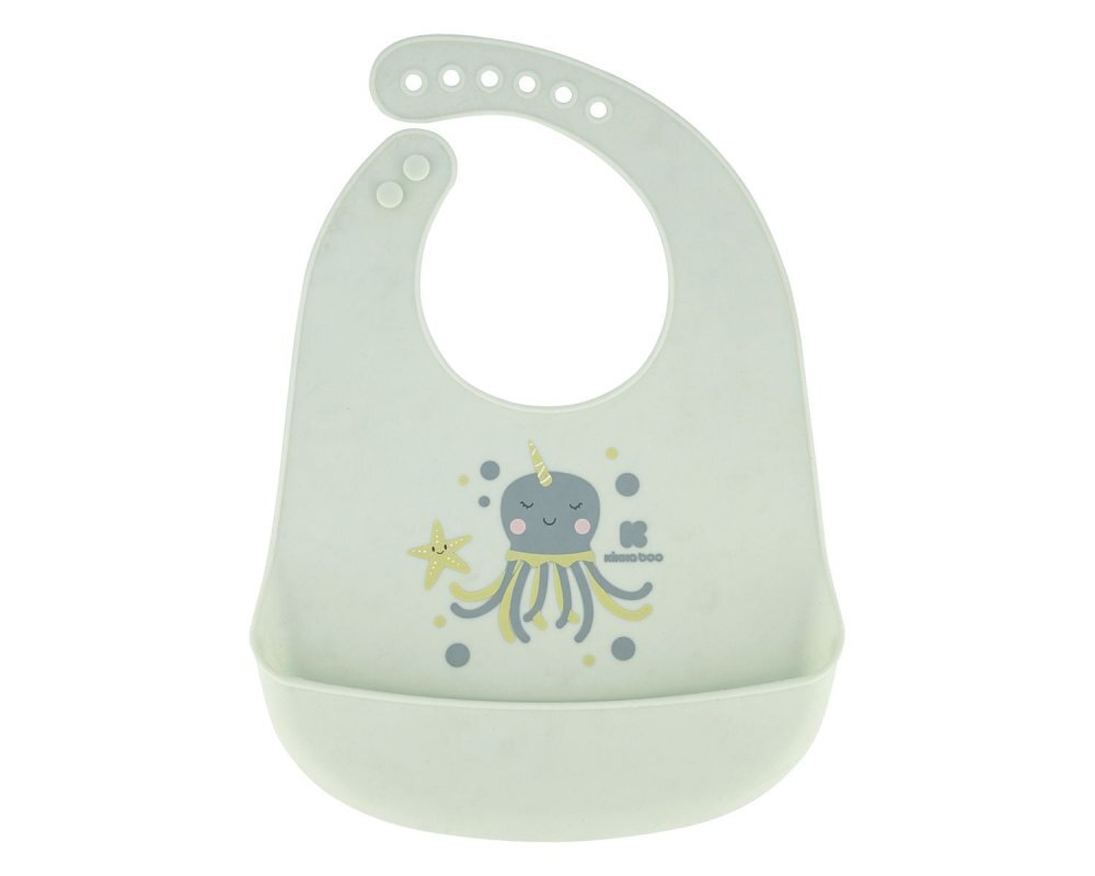 KikkaBoo Baveta cu buzunar din silicon Sea World Octopus