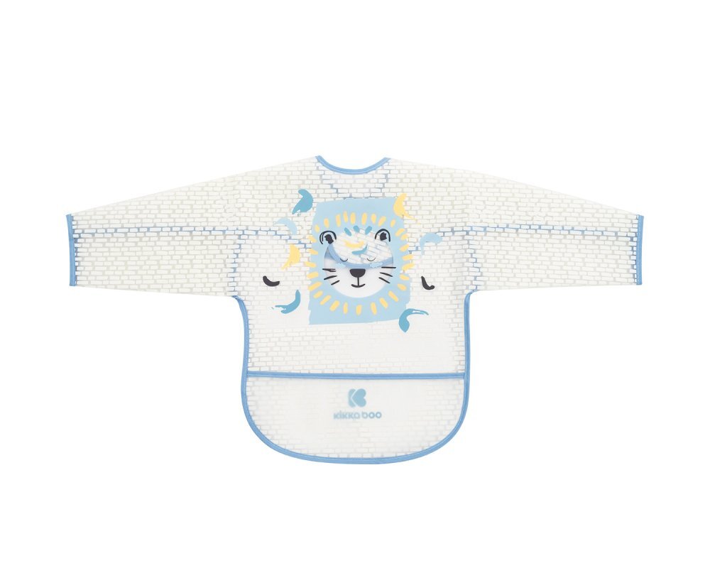 KikkaBoo Baveta impermeabila cu maneci si buzunar Arty Blue