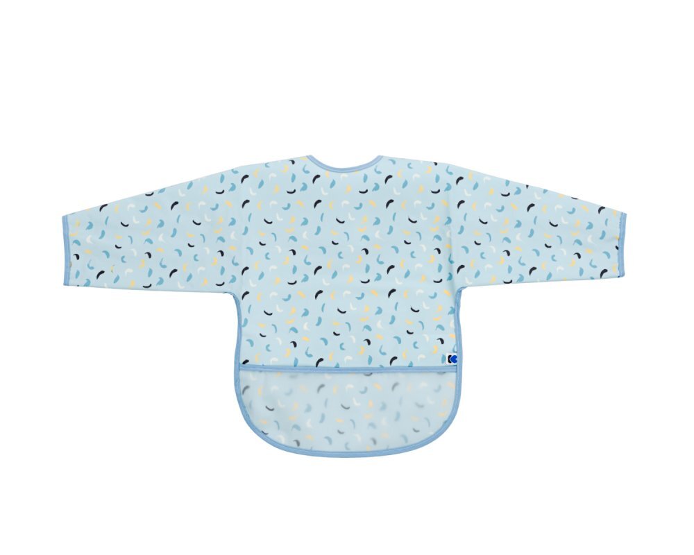 KikkaBoo Baveta impermeabila cu maneci si buzunar Arty Blue Pattern