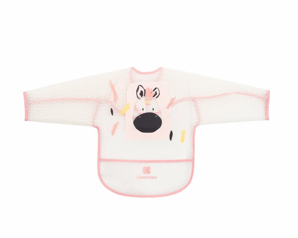 KikkaBoo Baveta impermeabila cu maneci si buzunar Arty Pink