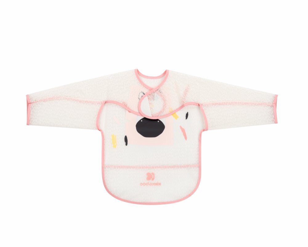 KikkaBoo Baveta impermeabila cu maneci si buzunar Arty Pink