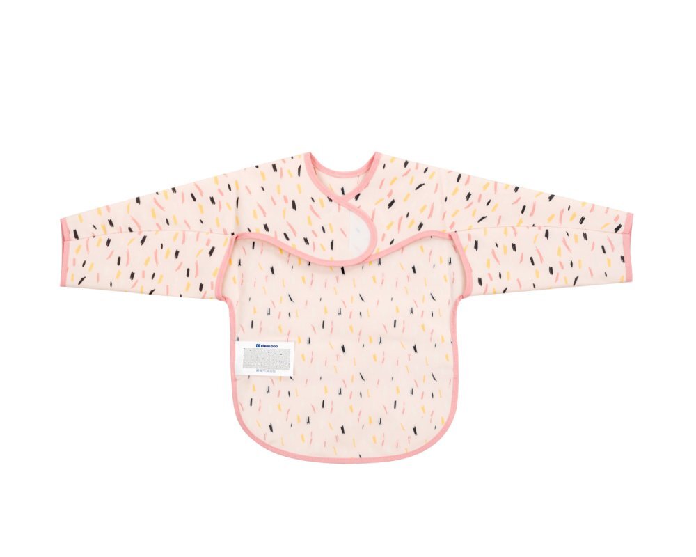 KikkaBoo Baveta impermeabila cu maneci si buzunar Arty Pink Pattern