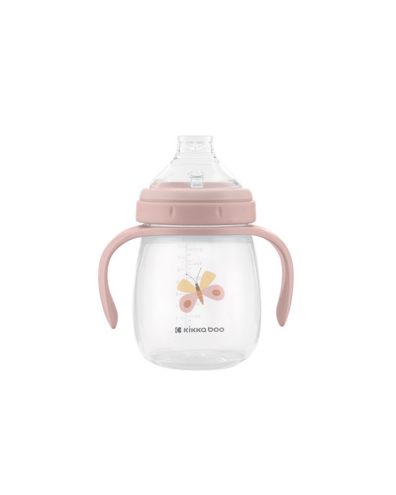 KikkaBoo Cana cu cioc din silicon pentru copii Hedge-hugs Roz 240ml manere practice varsta recomandata 6 luni+