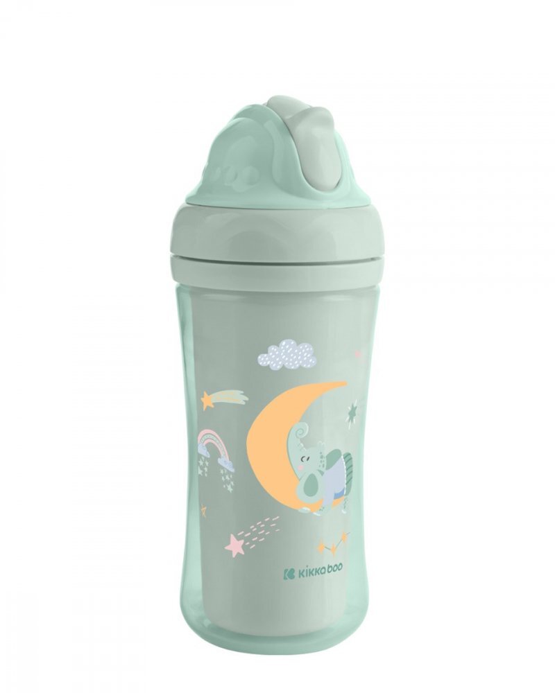 KikkaBoo Cana cu pai din silicon 220ml Moony me Mint