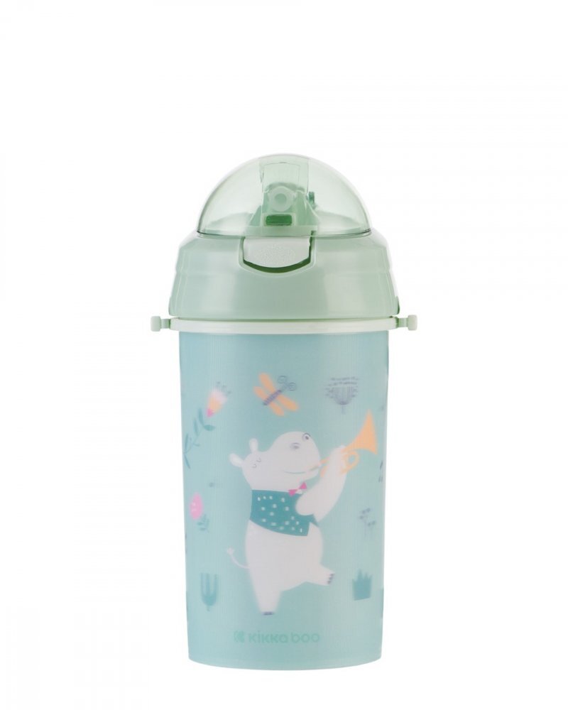 KikkaBoo Cana cu pai din silicon si curea 450ml Music Fest Mint