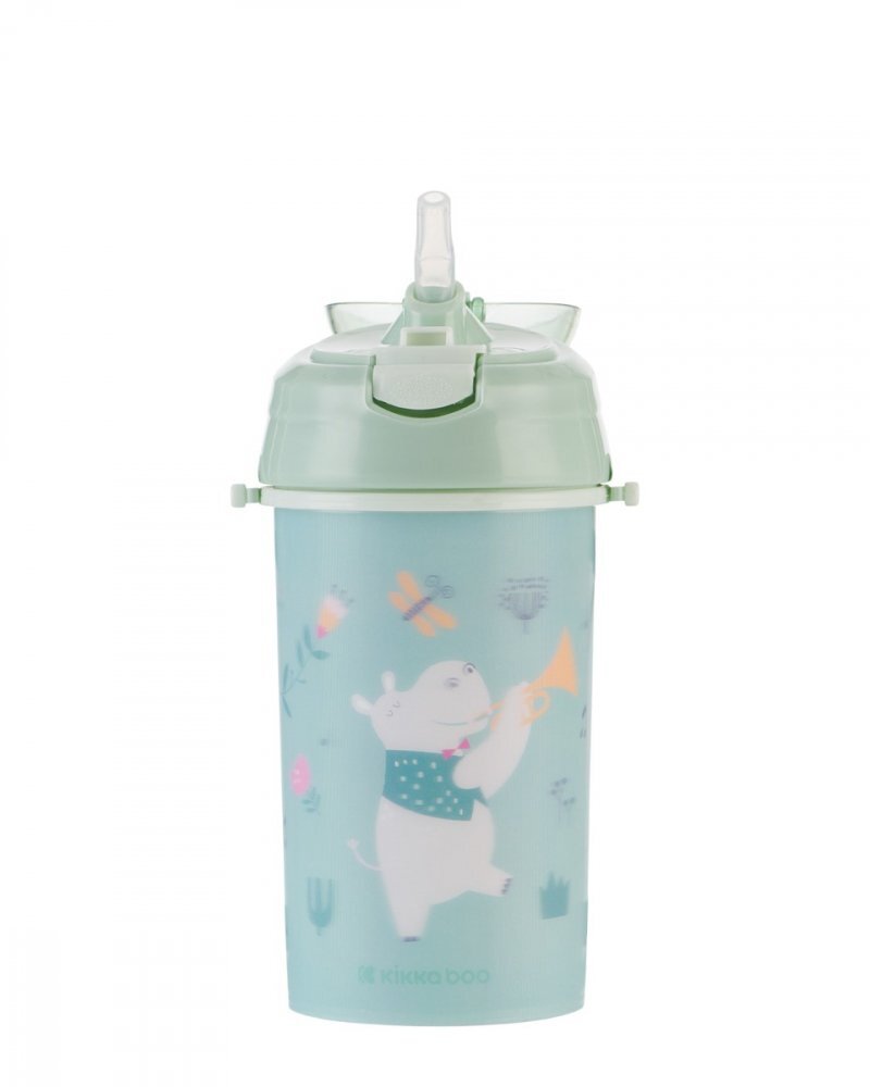 KikkaBoo Cana cu pai din silicon si curea 450ml Music Fest Mint