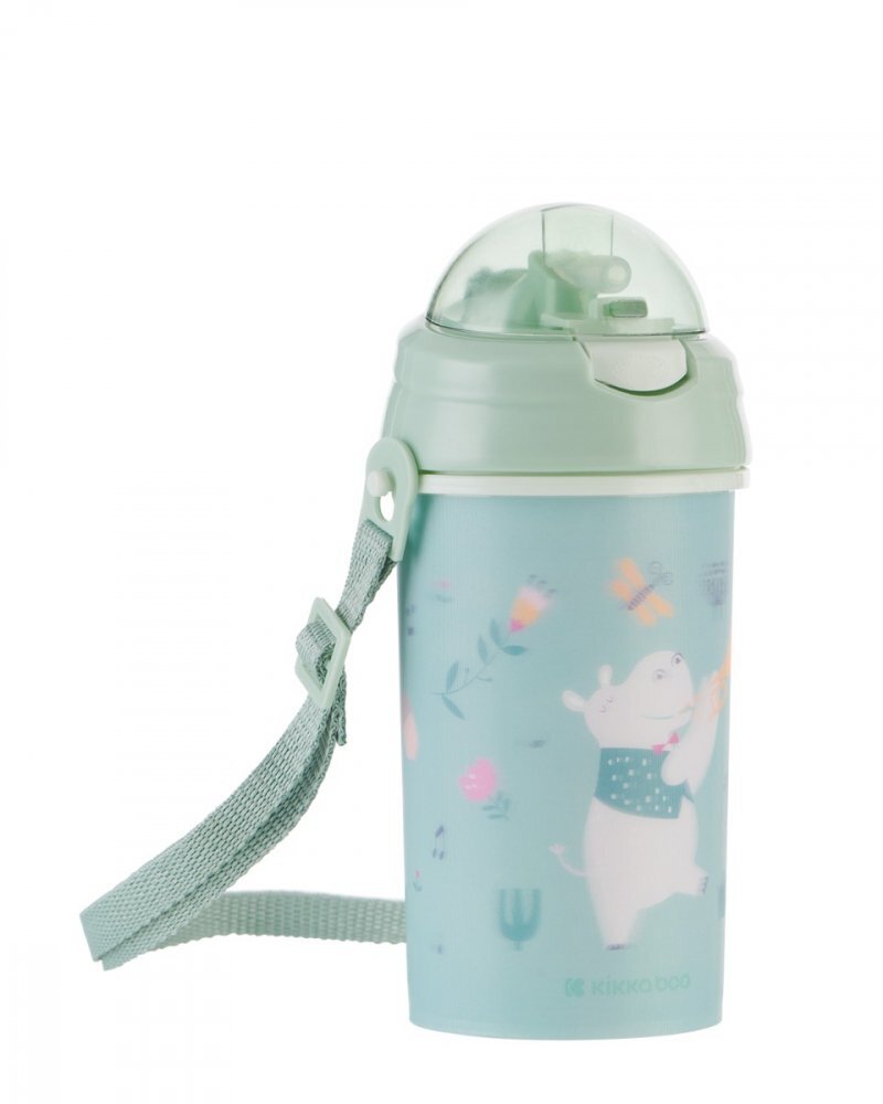 KikkaBoo Cana cu pai din silicon si curea 450ml Music Fest Mint