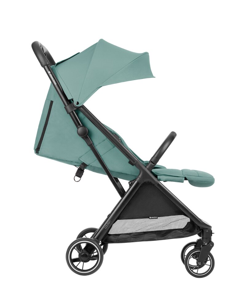 KikkaBoo Carucior pentru copii Lauren Mint 0-4 anipliere automata One Touch pozitie de somn greutate admisa 22kg spatar reglabil baldachin cu fereastra cadru usor din aluminiu