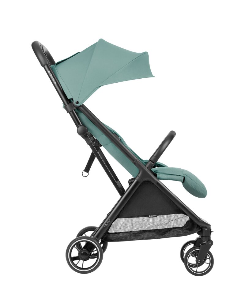 KikkaBoo Carucior pentru copii Lauren Mint 0-4 anipliere automata One Touch pozitie de somn greutate admisa 22kg spatar reglabil baldachin cu fereastra cadru usor din aluminiu