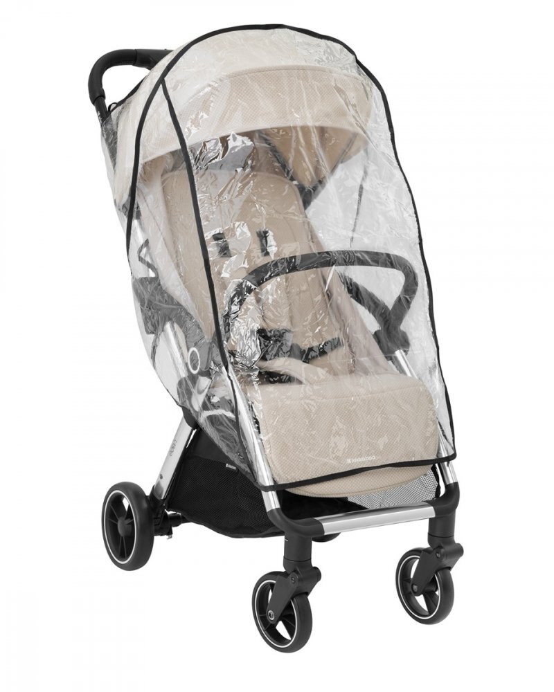 KikkaBoo Carucior sport autofold Eden Beigecadru din aluminiu cu vopsea cromatasistem automat de pliere compactaroti pivotante cu suspensiispatar si suport picioare reglabilecapotinarecomandat de la nastere pana la 22kg