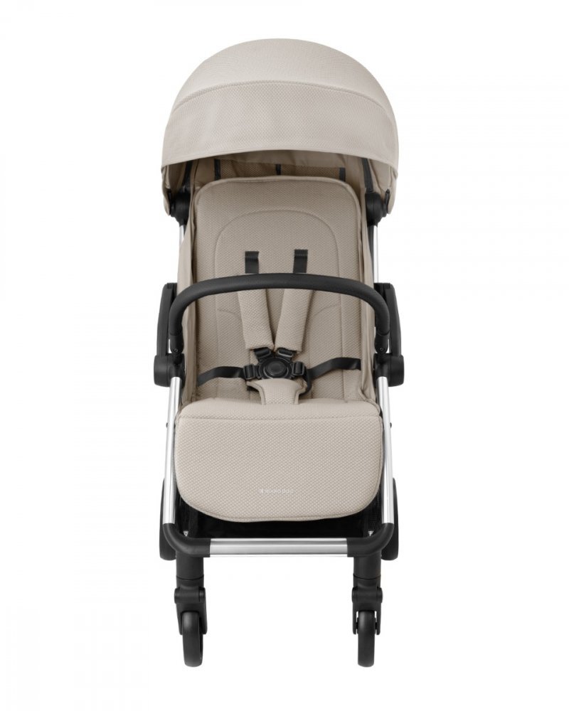 KikkaBoo Carucior sport autofold Eden Beigecadru din aluminiu cu vopsea cromatasistem automat de pliere compactaroti pivotante cu suspensiispatar si suport picioare reglabilecapotinarecomandat de la nastere pana la 22kg