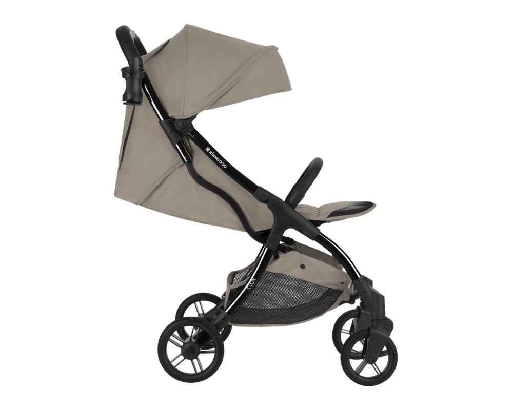 KikkaBoo Carucior sport pana la 22kg 0-48 lunicadru din aluminiu cu pliere compactapozitie de somnCompatibil avionhusa ploaiesuport pahar si geanta transport incluse Cloe Beige 2024
