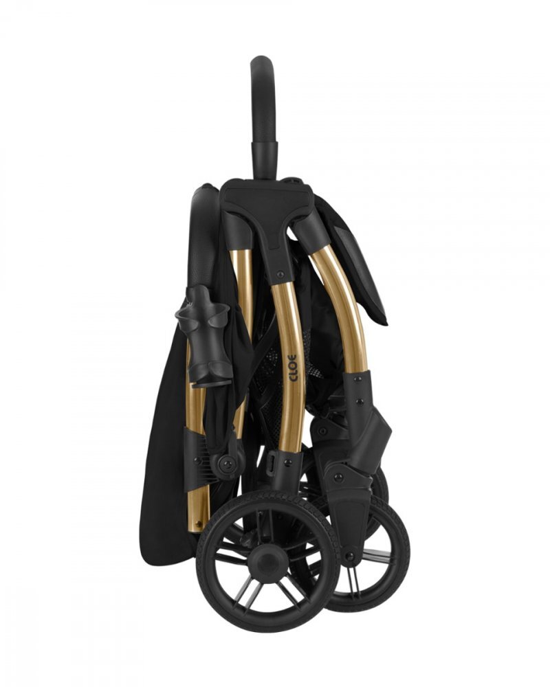 KikkaBoo Carucior sport pana la 22kg 0-48 lunicadru din aluminiu cu pliere compactapozitie de somnCompatibil avionhusa ploaiesuport pahar si geanta transport incluse Cloe Black 2024