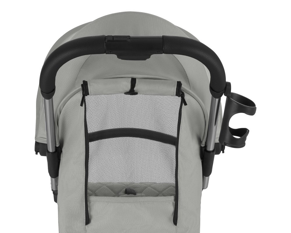 KikkaBoo Carucior sport pana la 22kg 0-48 lunicadru din aluminiu cu pliere compactapozitie de somnCompatibil avionhusa ploaiesuport pahar si geanta transport incluse Cloe Grey 2024