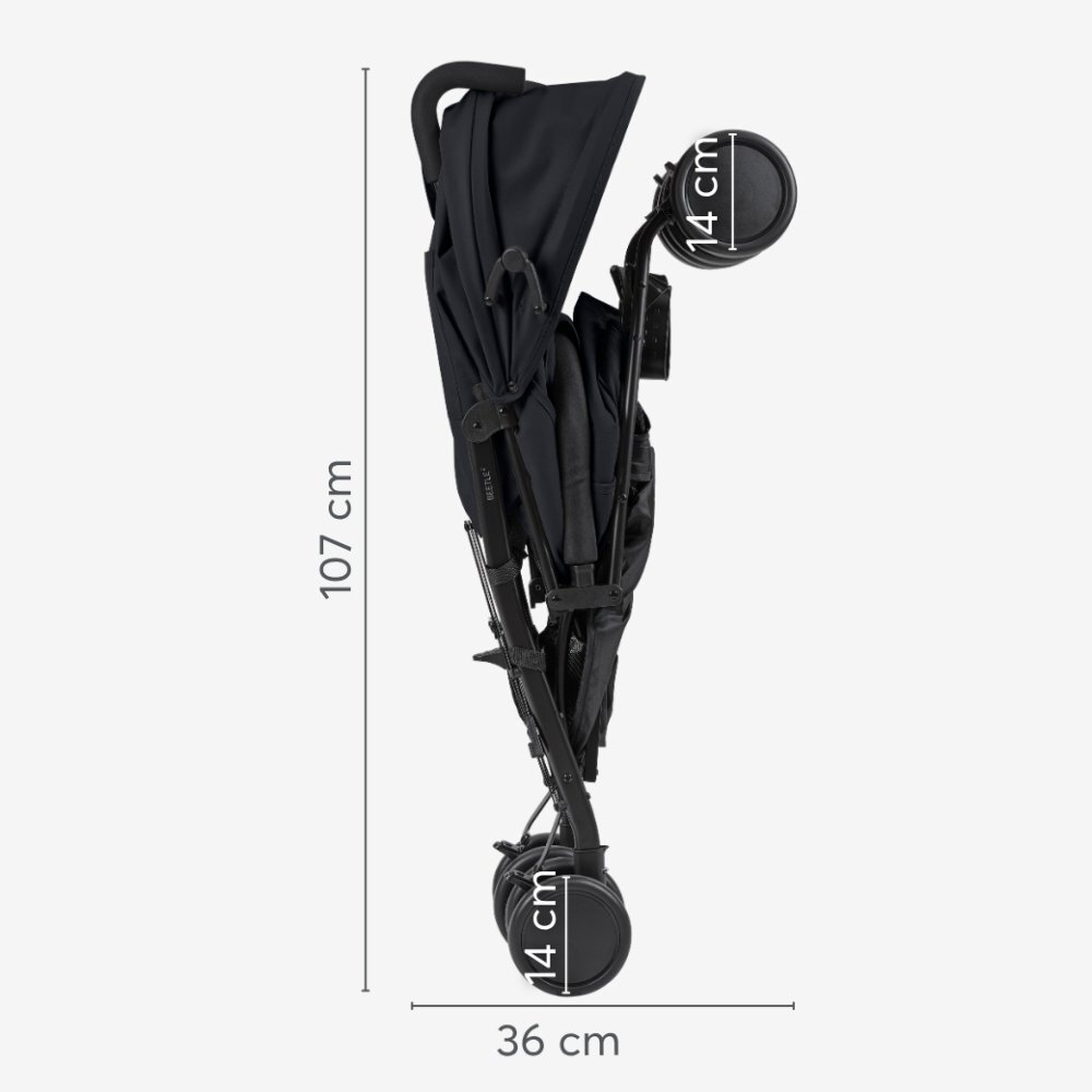 KikkaBoo Carucior sport pentru copii Beetle 2 Dark Beige cu spatar reglabilbara de protectie detasabilapliere tip umbrelcopertina reglabilaroti pivotante detasabilepana la 22kg