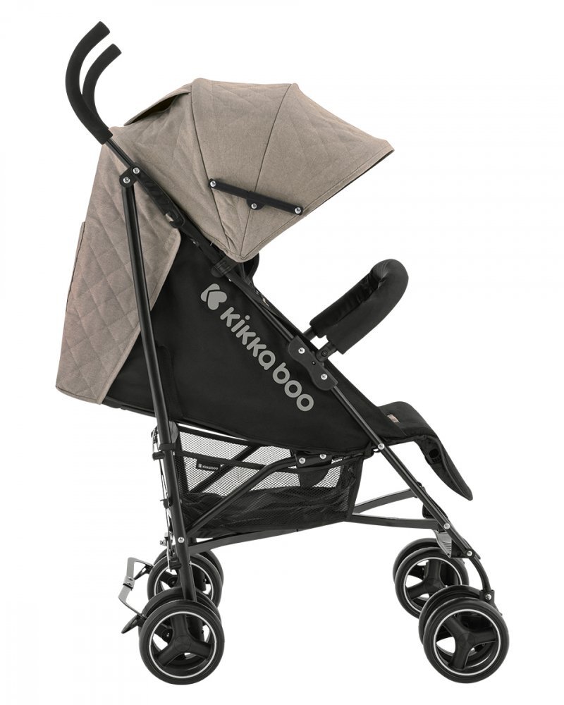 KikkaBoo Carucior sport pentru copii Beetle Beige cu Spatar reglabilBara de protectie detasabilaPliere tip umbrela si greutate redusa Copertina reglabila cu plasa de ventilatieRoti pivotante detasabilePana la 22kg