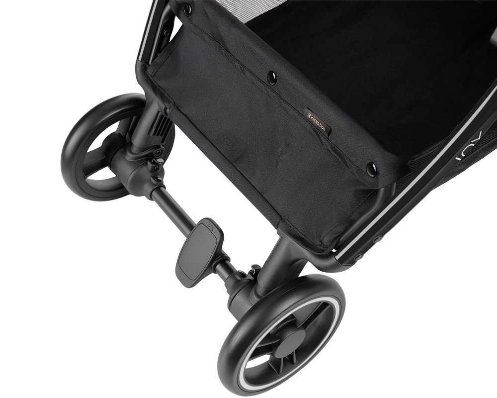 KikkaBoo Carucior sport pentru copii Joy MintBlueCadru din aluminiuSistem automat de pliere One TouchRoti pivotante cu suspensiiSpatar si suport picioare reglabileCapotinarecomandat de la nastere pana la 22kg