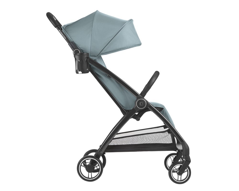 KikkaBoo Carucior sport pentru copii Joy MintBlueCadru din aluminiuSistem automat de pliere One TouchRoti pivotante cu suspensiiSpatar si suport picioare reglabileCapotinarecomandat de la nastere pana la 22kg