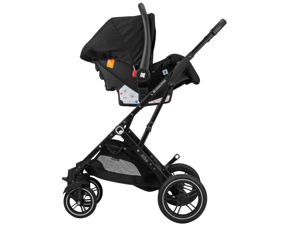KikkaBoo Carucior transformabil 3 in 1 Alba Pink