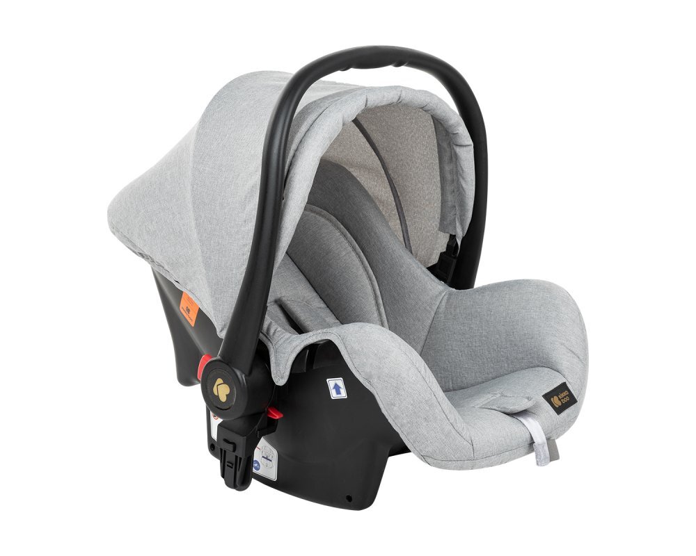 KikkaBoo Carucior transformabil 3 in 1 cu sezut reversibilcadru din aluminiususpensiicopertina XXLgeanta mamicisuport pahar si husa pentru picioare incluse Kaia Light Grey