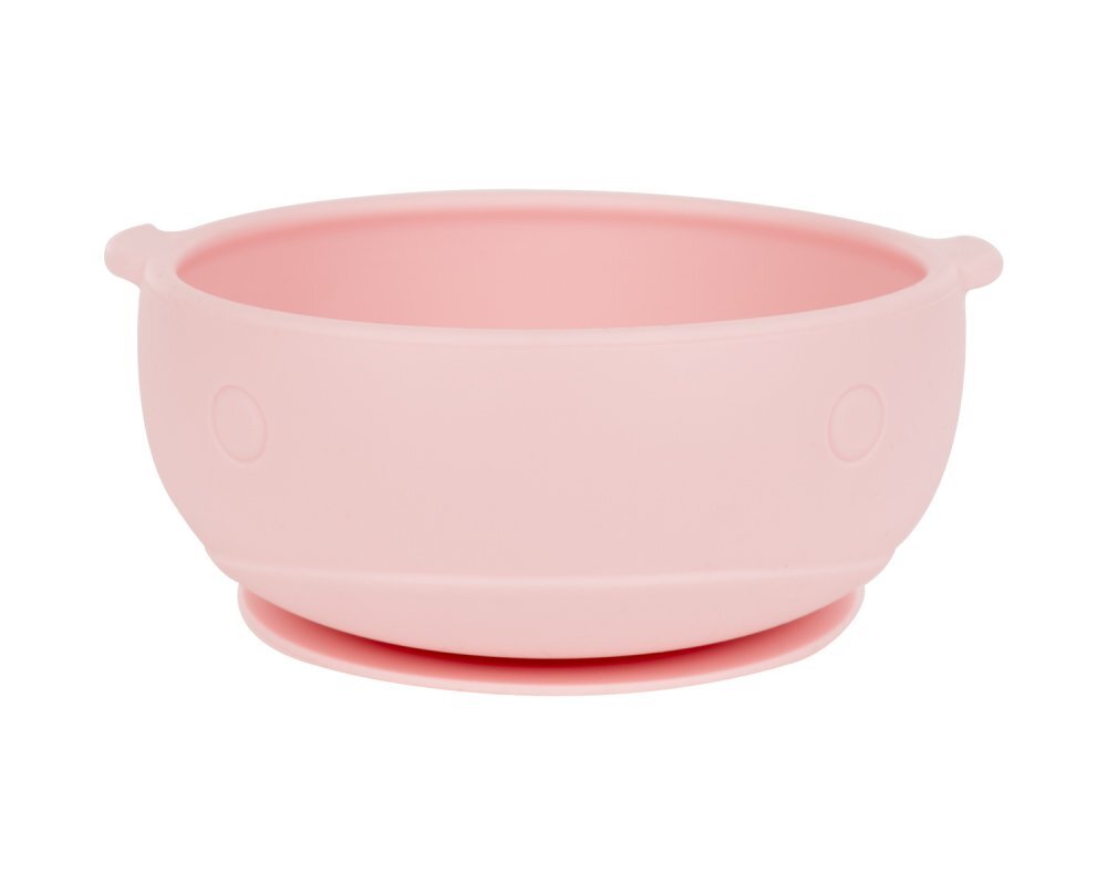 KikkaBoo Castron din silicon cu ventuza Whale Pink