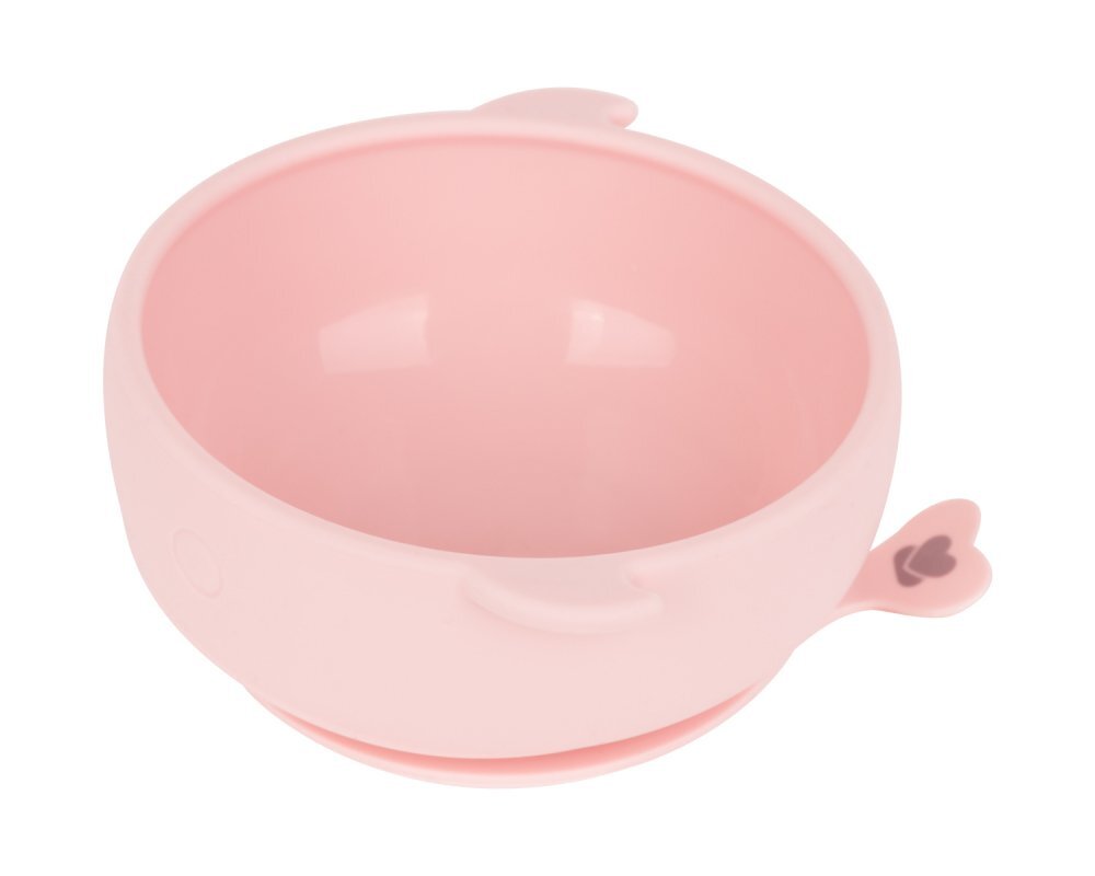 KikkaBoo Castron din silicon cu ventuza Whale Pink