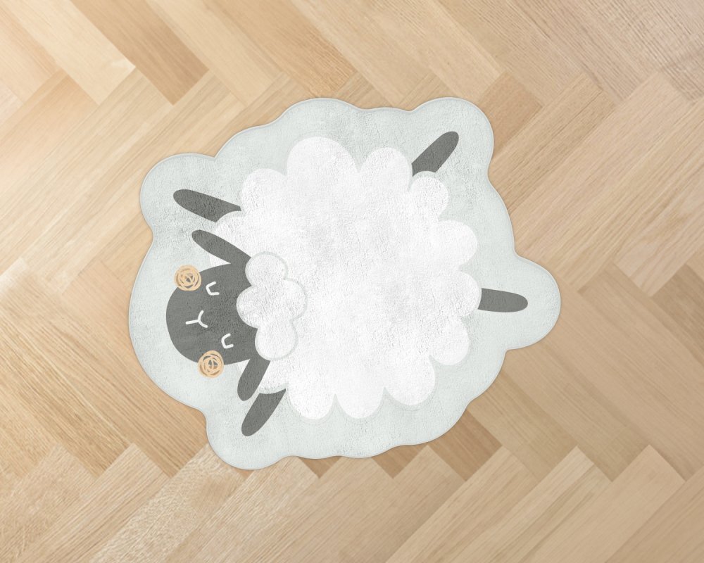 KikkaBoo Covor 90x77cm pentru camera copii Sleepy Sheep