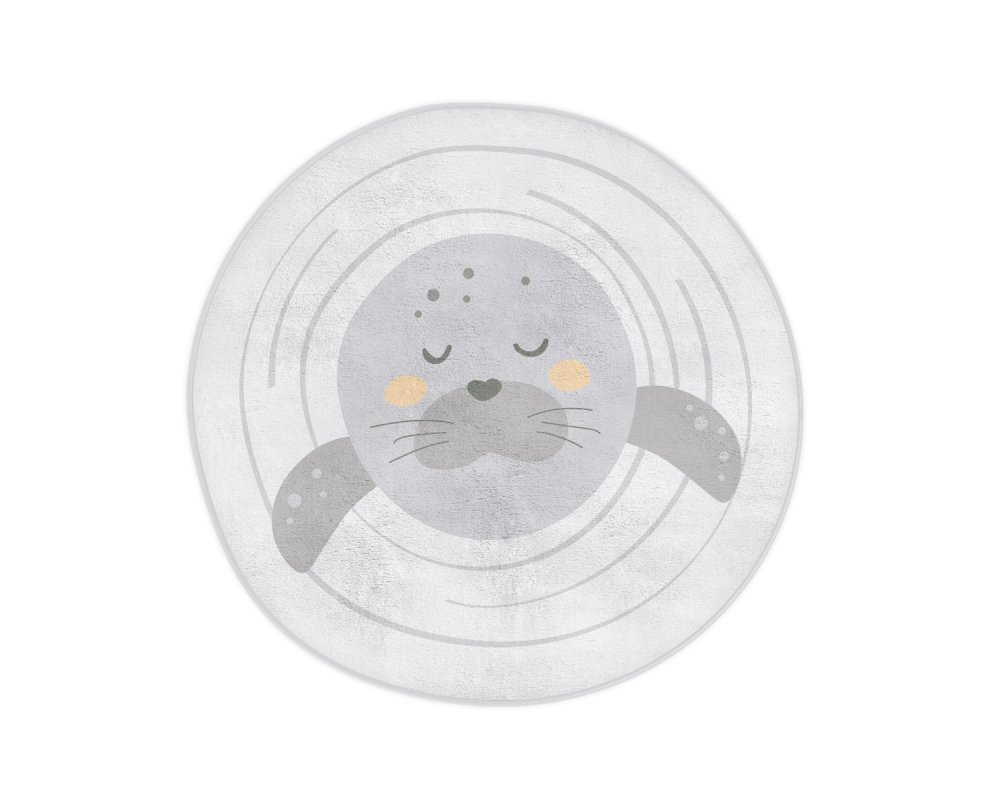 KikkaBoo Covor rotund diametru 85cm pentru camera copii Seally Me