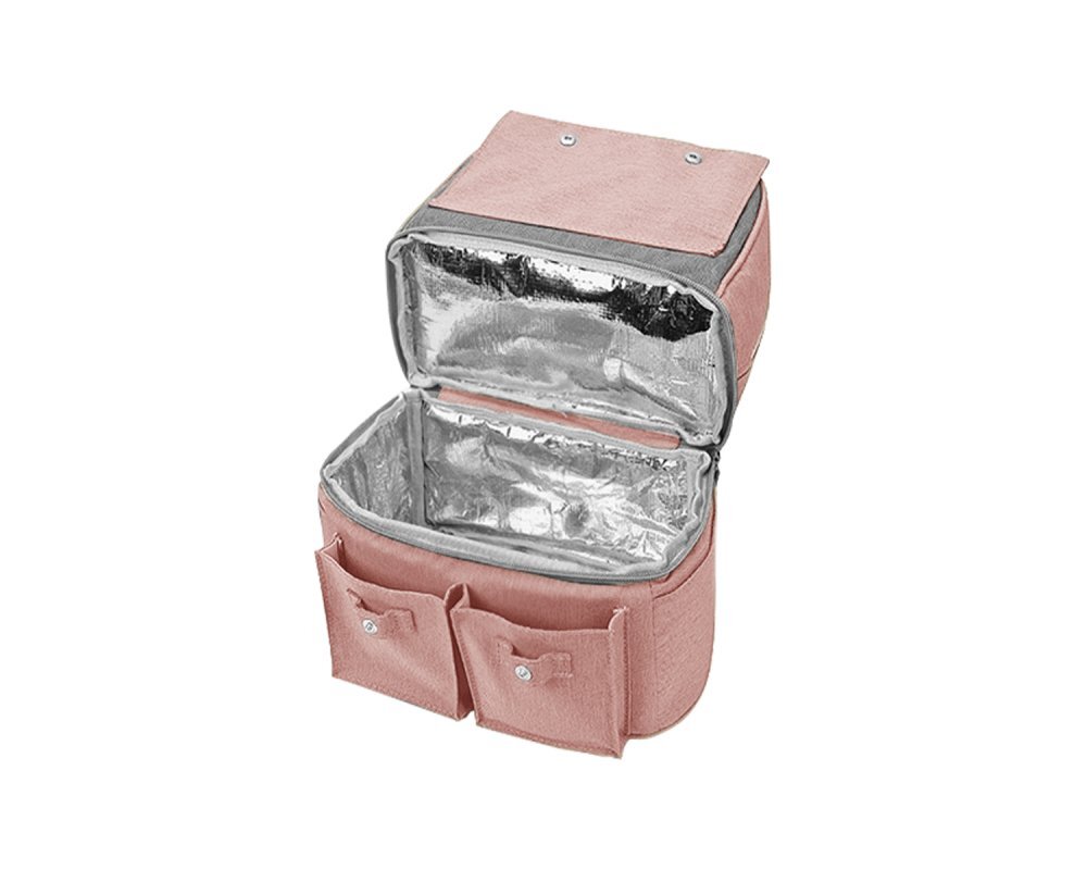 KikkaBoo Geanta mamici tip rucsac cu compartiment termic Nia Pink