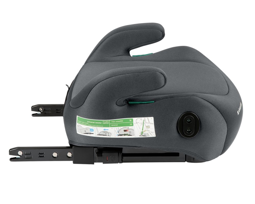 KikkaBoo Inaltator auto cu isofix i-Tip 2 i-SIZE Dark Grey 125-150 cm suport pahar inclus centura de ghidaj husa lavabila cotiere certificat R129
