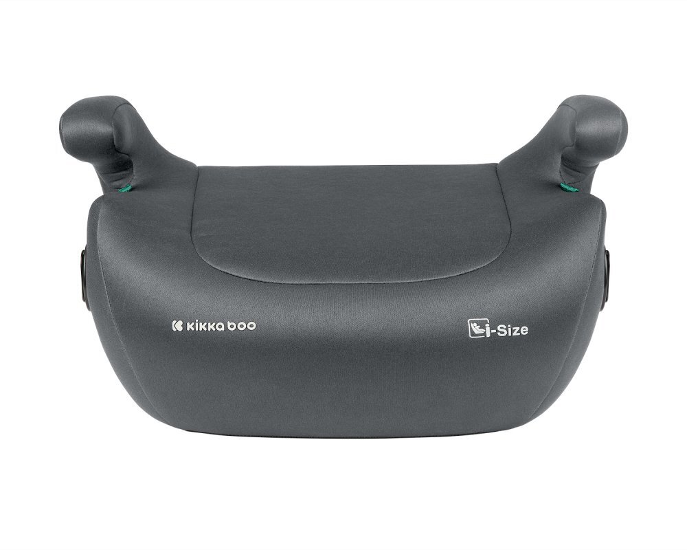 KikkaBoo Inaltator auto cu isofix i-Tip 2 i-SIZE Dark Grey 125-150 cm suport pahar inclus centura de ghidaj husa lavabila cotiere certificat R129