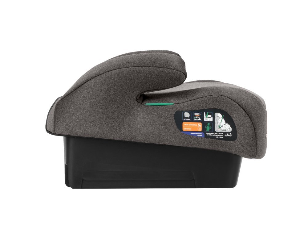 KikkaBoo Inaltator auto i-Go i-Size Brown 125-150 cm sezut confortabil centura de ghidaj fixare cu centura masinii husa detasabila certificat R12903 de catre TUV SUD