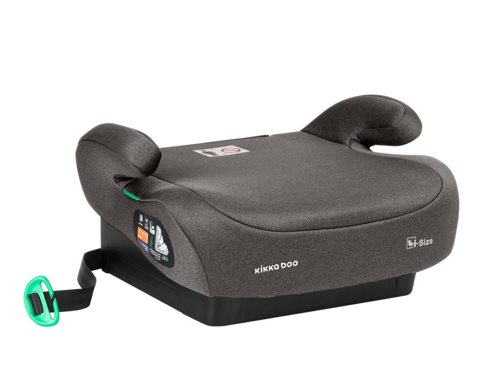 KikkaBoo Inaltator auto i-Go i-Size Brown 125-150 cm sezut confortabil centura de ghidaj fixare cu centura masinii husa detasabila certificat R12903 de catre TUV SUD