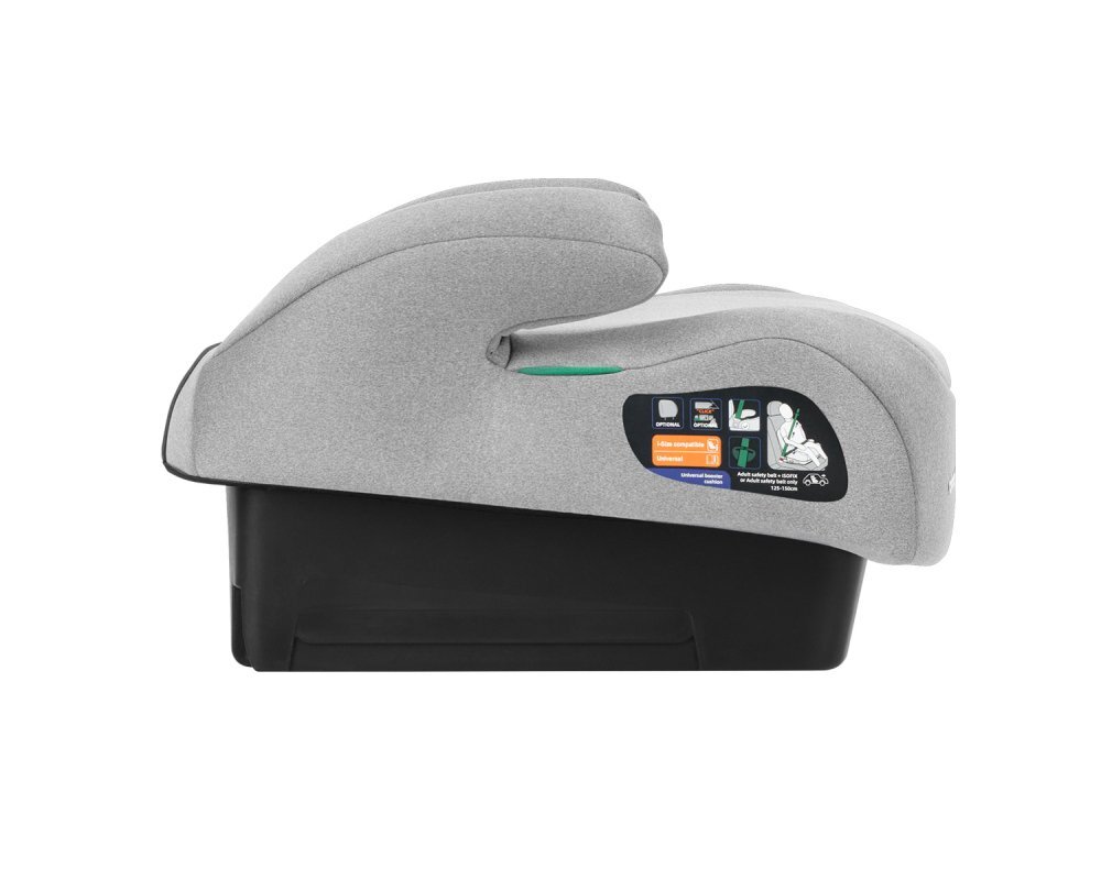 KikkaBoo Inaltator auto i-Go i-Size Light Grey 125-150 cm sezut confortabil centura de ghidaj fixare cu centura masinii husa detasabila certificat R12903 de catre TUV SUD