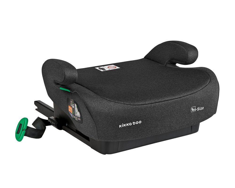 KikkaBoo Inaltator auto pentru copii cu Isofix i-Tip Black 125-150 cmCertificare I-Sizesezut ergonomichusa detasabilacentura de ghidaj pentru centura auto