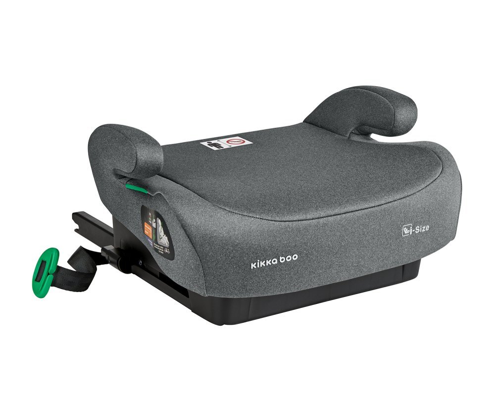 KikkaBoo Inaltator auto pentru copii cu Isofix i-Tip Dark Grey 125-150 cmCertificare I-Sizesezut ergonomichusa detasabilacentura de ghidaj pentru centura auto